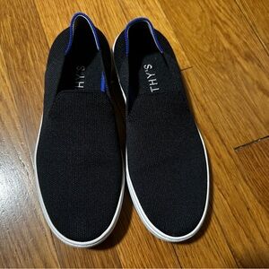 Rothy’s The Original Slip On Sneaker in Black, 6.5